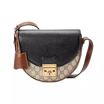 GUCCI Сумка Padlock Canvas With Leather Saddle Bag (Basic Set+Box)
