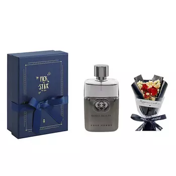GUCCI Туалетная вода Guilty Pour Homme Gucci + Подарочная упаковка+ Букет