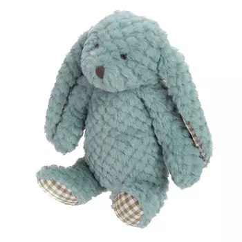 GULLIVER Мягкая игрушка Зайка бирюзовый по имени Вафля 24 см