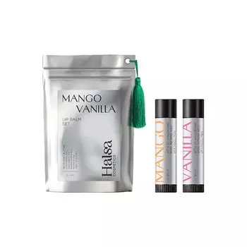 HALSA COSMETICS Набор увлажняющих бальзамов для губ LIP BALM (VANILLA / MANGO)