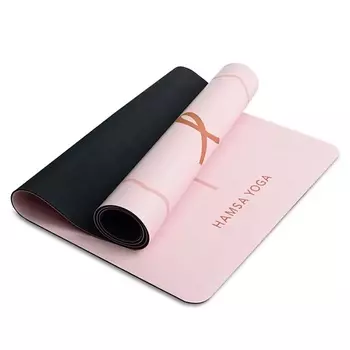 HAMSA YOGA Коврик для йоги, фитнеса, гимнастики и спорта нескользящий, 183х68х0.6 см