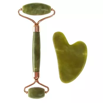 HANAI Набор для ухода за лицом. Роллер + скребок для массажа