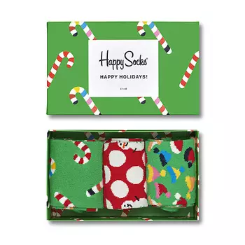 HAPPY SOCKS Набор носков Happy Socks Holiday Tree 7005 3 пары