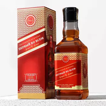 HARD LINE Гель для душа "Первый во всём" во флаконе виски, аромат шафран и ирландский виски 250.0