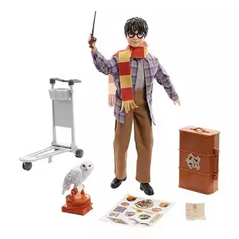 HARRY POTTER Игрушка HARRY POTTER On Platform 9 3/4 Articulated Toy With Hedwig And Luggage Cart