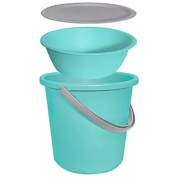 HAUSMANN Набор Peak: ведро, таз, крышка, мятный