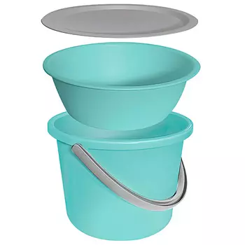 HAUSMANN Набор Peak: ведро, таз, крышка, мятный