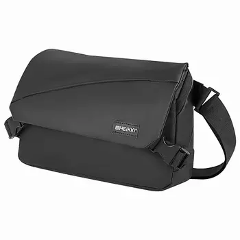 HEIKKI Сумка на плечо большая STREAM, карман-антивор, А5, черная