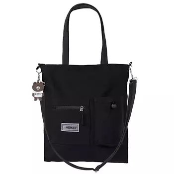 HEIKKI Сумка шоппер EQUIP, канвас, карман для бутылки,