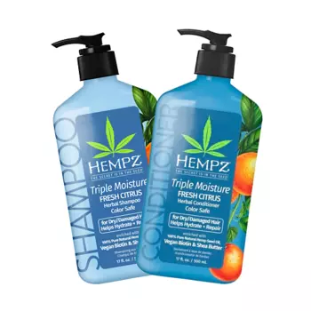 HEMPZ Набор уход для волос "Кондиционер и Шампунь Тройное увлажнение"