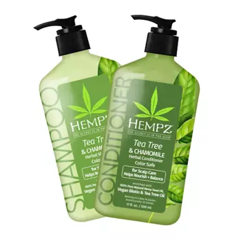 HEMPZ Набор уход для волос "Кондиционер и Шампунь Здоровые волосы, Чайное дерево и Ромашка"