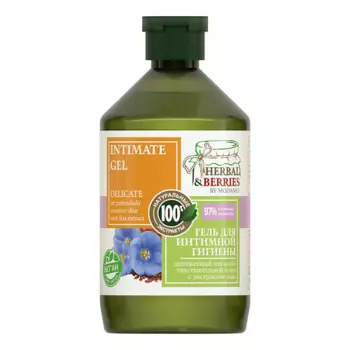 HERBAL & BERRIES BY MODAMO Гель для интимной гигиены деликатный с экстрактом льна 500.0