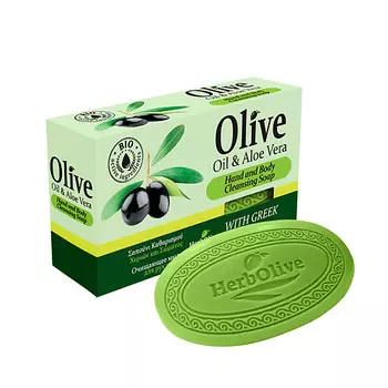 HERBOLIVE Оливковое мыло с алоэ-вера 85.0
