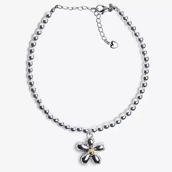 HIGHER-AURA Браслет из гематита с ромашкой