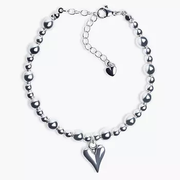 HIGHER-AURA Браслет из гематита с сердцем