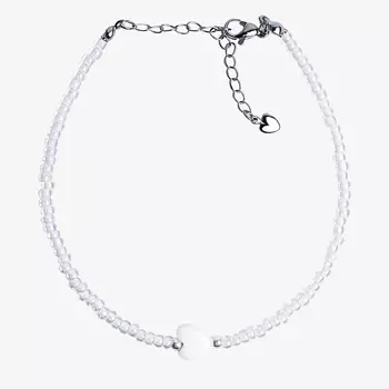 HIGHER-AURA Браслет из жемчужного бисера с перламутровым сердцем