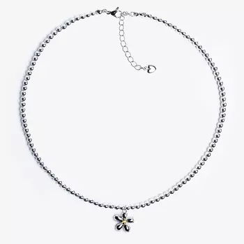 HIGHER-AURA Чокер из гематита с ромашкой