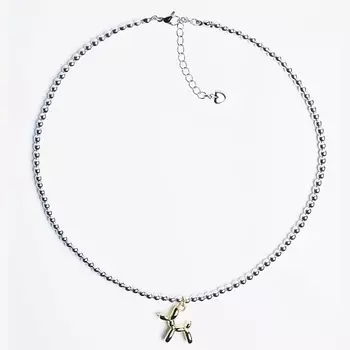 HIGHER-AURA Чокер из гематита с собачкой