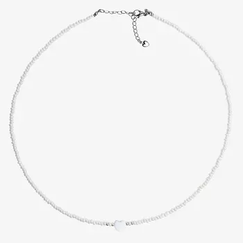 HIGHER-AURA Чокер из жемчужного бисера с перламутровым сердцем