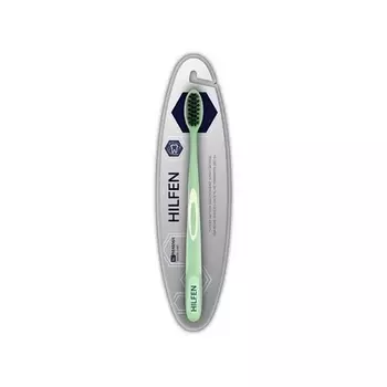 АПТЕКА Хилфен щетка зубная мягкая с черной щетиной (зеленая)