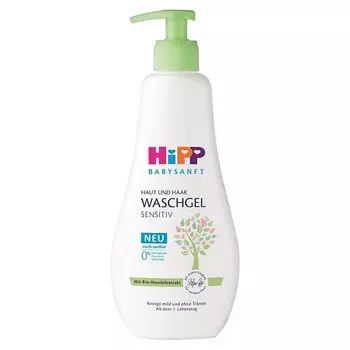 HIPP Детский гель для купания без слёз для волос и тела для чувствительной кожи 400.0