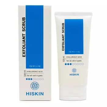 HISKIN Эксфолиант скраб для умывания с гиалуроновой кислотой 120.0