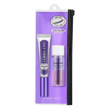 HOLIKA HOLIKA Набор водостойкая тушь для ресниц + ремувер Lash Correcting Mascara Define Volume