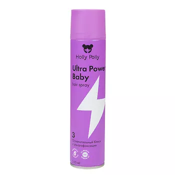 HOLLY POLLY Лак для волос Ultra Power Baby Ослепительный Блеск и Ультрафиксация