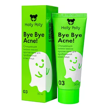 HOLLY POLLY Очищающая Пилинг-Маска Bye Bye Acne! против акне для проблемной кожи лица