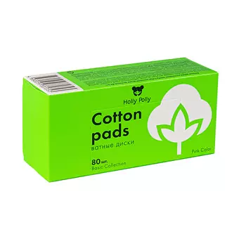 HOLLY POLLY Ватные диски косметические, розовые