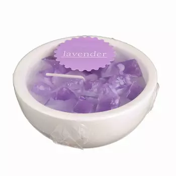 HOME INTERIORS Свеча в гипсовой чаше МЕЛАНЖ аромат "Лаванда" 177