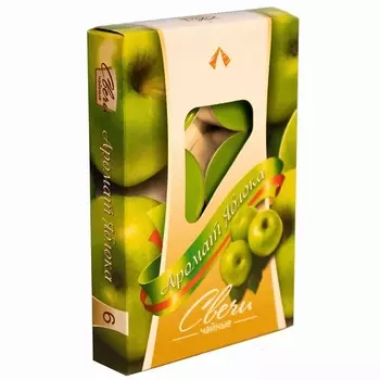 HOME INTERIORS Свечи чайные аромат "Зеленое яблоко" в наборе