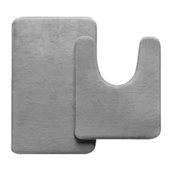 HOME ONE Набор ковриков для ванной и туалета с эффектом памяти