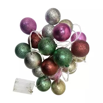 HOMIUM Гирлянда светодиодная ZDK "Шары блестящие" 20 LED 5м на батарейках