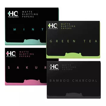 HONEYCARE Матирующие салфетки для лица от жирного блеска