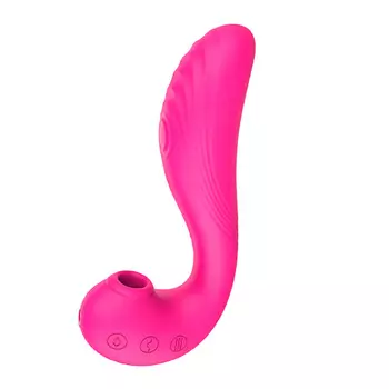 HOT PLANET Вакуумно-волновой вибратор 3 в 1 с язычком Calypso