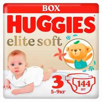 HUGGIES Подгузники Elite Soft 5-9кг 144.0