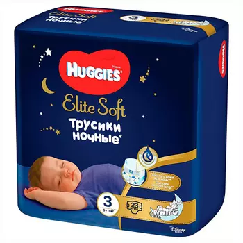 HUGGIES Подгузники трусики Elite Soft ночные 6-11 кг 23.0