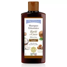 I PROVENZALI Шампунь для сухих и вьющихся волос Карите и Кокос с эффектом шелка