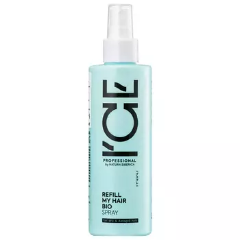 ICE BY NATURA SIBERICA Сыворотка - спрей для сухих и повреждённых волос Refil My Hair Bio Spray