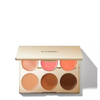 ICONIC LONDON Multi-Use Cream Blush, Bronze and Highlight Palette