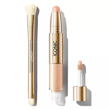 ICONIC LONDON Набор: Консилер Radiant + Кисть для консилера Concealer Duo Brush