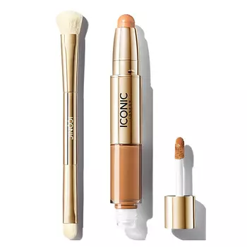 ICONIC LONDON Набор: Консилер Radiant + Кисть для консилера Concealer Duo Brush