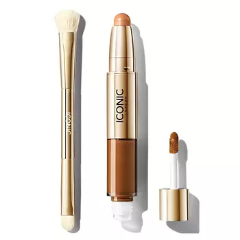ICONIC LONDON Набор: Консилер Radiant + Кисть для консилера Concealer Duo Brush