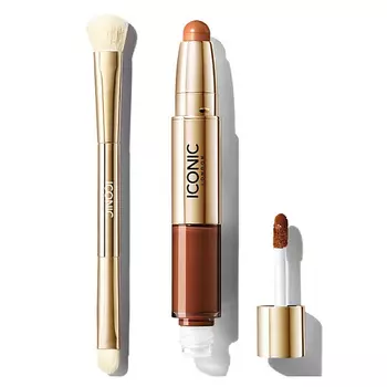 ICONIC LONDON Набор: Консилер Radiant + Кисть для консилера Concealer Duo Brush