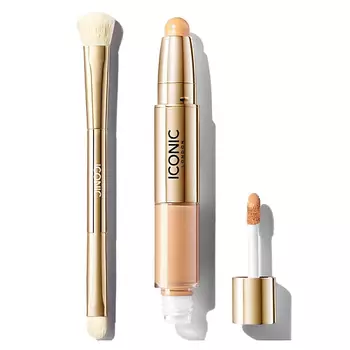 ICONIC LONDON Набор: Консилер Radiant + Кисть для консилера Concealer Duo Brush