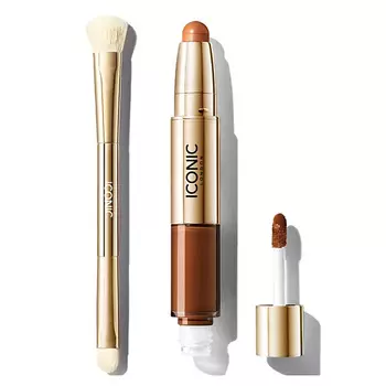 ICONIC LONDON Набор: Консилер Radiant + Кисть для консилера Concealer Duo Brush