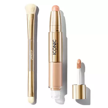 ICONIC LONDON Набор: Консилер Radiant + Кисть для консилера Concealer Duo Brush