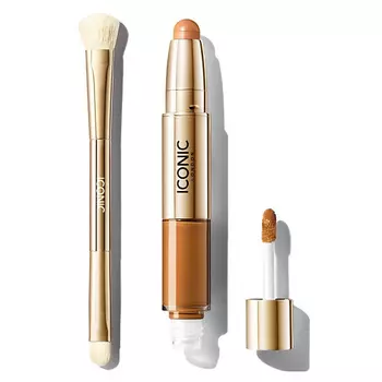 ICONIC LONDON Набор: Консилер Radiant + Кисть для консилера Concealer Duo Brush