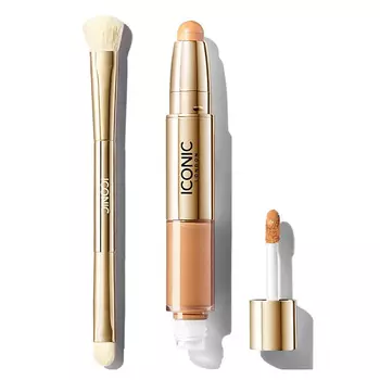 ICONIC LONDON Набор: Консилер Radiant + Кисть для консилера Concealer Duo Brush